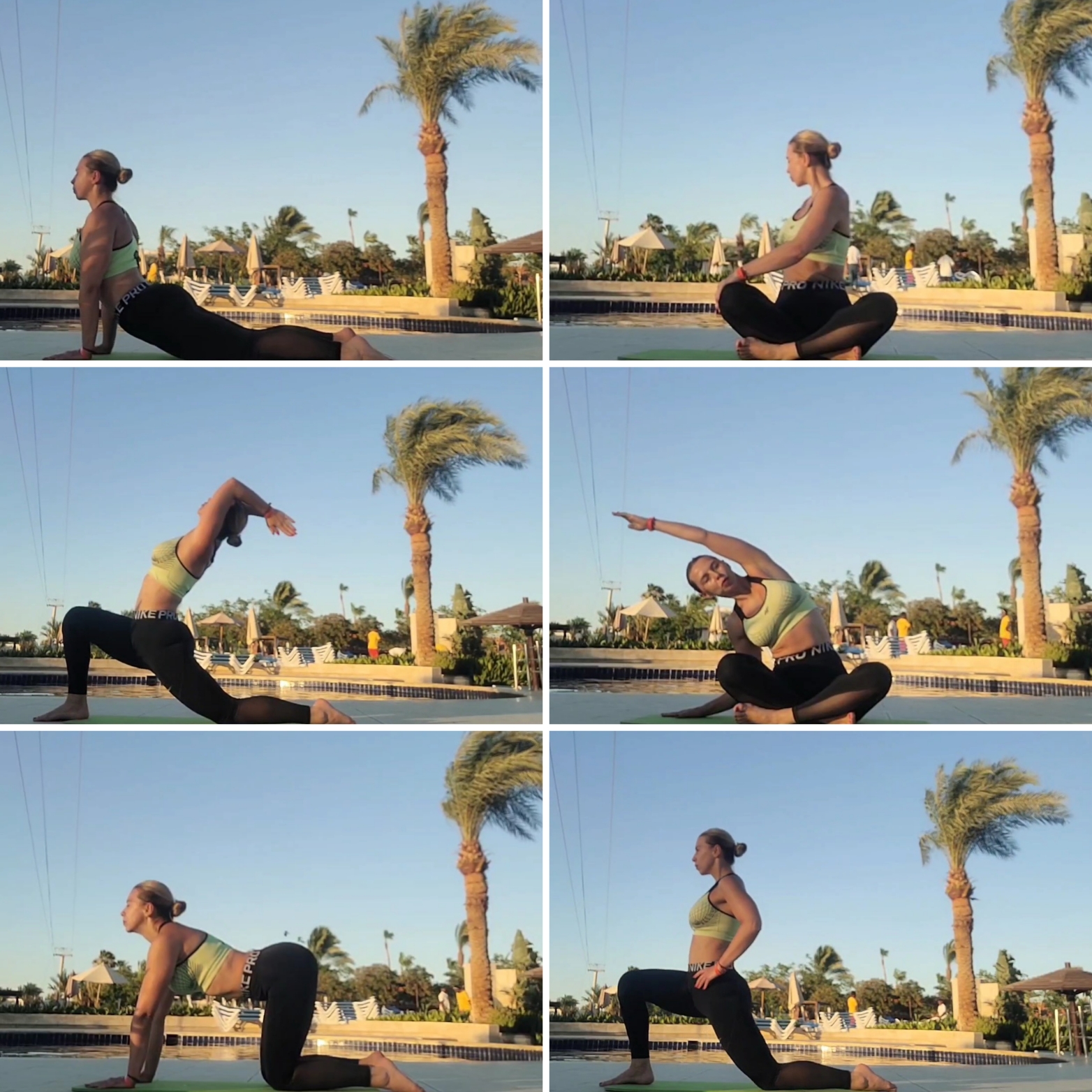 UlaTrains private yoga session in London, teacher gently guiding one student in a seated twist